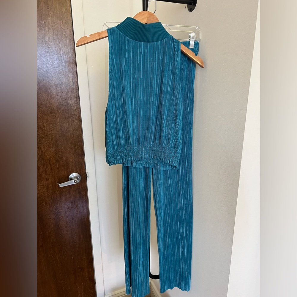 Zara Halter Blue Slinky Set